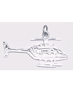 Silver Helicopter Charm