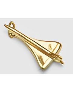 10K Yellow Gold 3D Concorde Airplane Charm