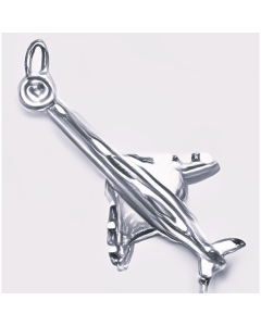 Silver 3D Fighter Jet Charm