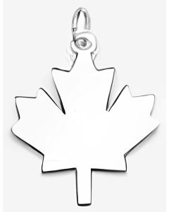 Silver Plain Maple Leaf Pendant