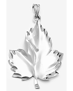 Silver Large Maple Leaf Pendant