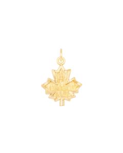 10K Yellow Gold Maple Leaf Charm