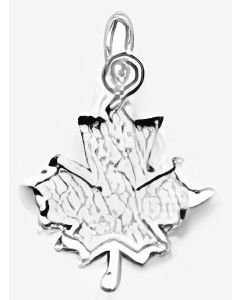 Silver Canadian Maple Leaf Charm