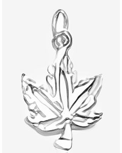 Silver Maple Leaf Charm