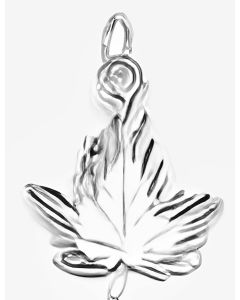 Silver Maple Leaf Charm