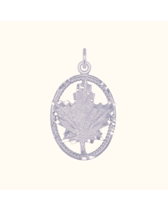 Silver Maple Leaf Charm