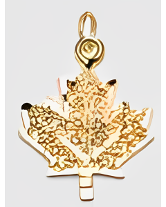 10K Yellow Gold Maple Leaf Charm