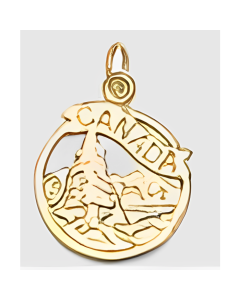 10K Yellow Gold Canada Charm