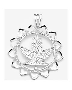 Silver Big Maple Leaf Pendant