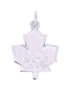 Silver "I Love Maple Leafs" Charm