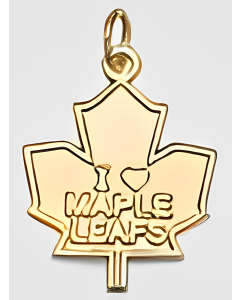 10K Yellow Gold " I Love Maple Leafs" Charm
