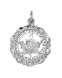 Silver Maple Leaf Charm