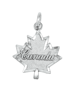 Silver Maple Leaf Charm