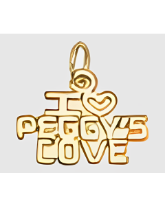 10K Yellow Gold I Love Peggy's Cove Charm