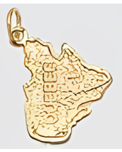 10K Yellow Gold Map of Quebec