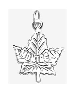 Silver Montreal Maple Leaf Charm