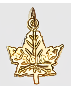 10K Yellow Gold "Regina" Maple Leaf Charm