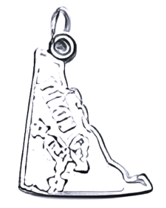 Silver Yukon Map Charm