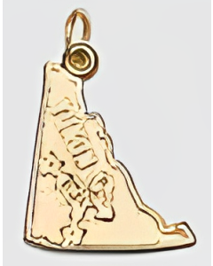 10K Yellow Gold Yukon Map Charm
