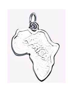 Silver Africa Map Charm