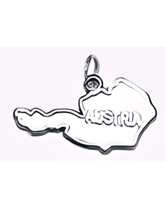 Silver Map of Austria Charm