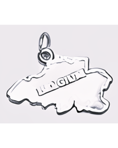 Silver Map of Belgium Charm