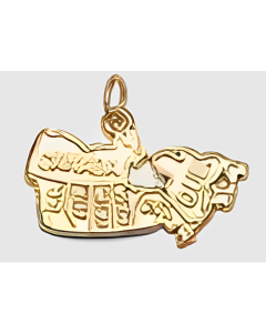 10K Yellow Gold Map of Canada Charm