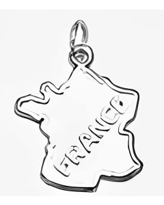 Silver Map of France Charm