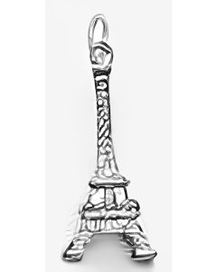 Silver 3D Eiffel Tower Charm