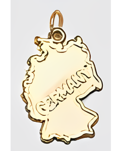 10K Yellow Gold Map of Germany Charm