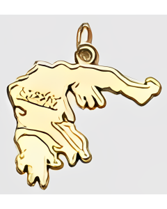 10K Yellow Gold Map of Greece Charm