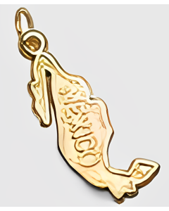 10K Yellow Gold Map of Mexico Charm
