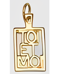 10K Yellow Gold "Toi et Moi" Charm