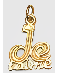 10K Yellow Gold "Je T'aime" Charm