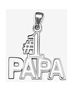 Silver "#1 PAPA" Charm