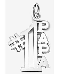 Silver "#1 PAPA" Charm