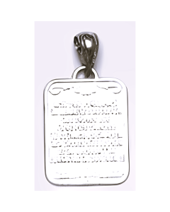 Silver Payer in French Pendant