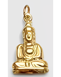 10K Yellow Gold 3D Buddha Charm
