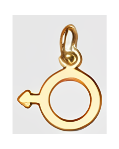 10K Yellow Gold Male Symbol Charm