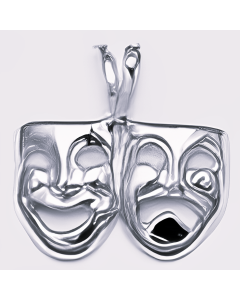 Silver Comedy & Tragedy Pendant