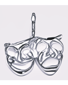 Silver Mini Comedy & Tragedy Pendant