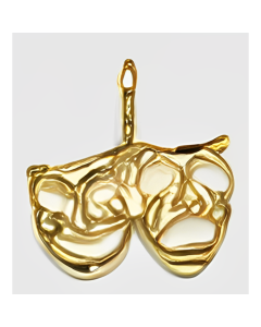 10K Yellow Gold Mini Comedy & Tragedy Charm