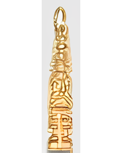 10K Yellow Gold Totem Pole Charm