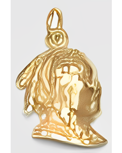 10K Yellow Gold Native Indian Charm