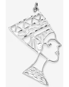 Silver Large Filigree Nefertiti Pendant