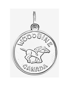 Silver Woodbine Horseracing Charm