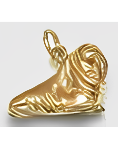 10K Yellow Gold 3D Walrus Charm
