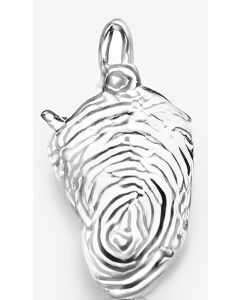 Silver 3D Oyster Charm