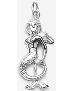 Silver 3D Mermaid Charm