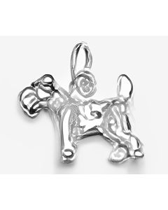 Silver 3D Terrier Dog Charm